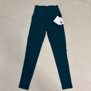 Beyond Yoga Spacedye Equipped Pocket Midi Legging Deep Sea Small NWT